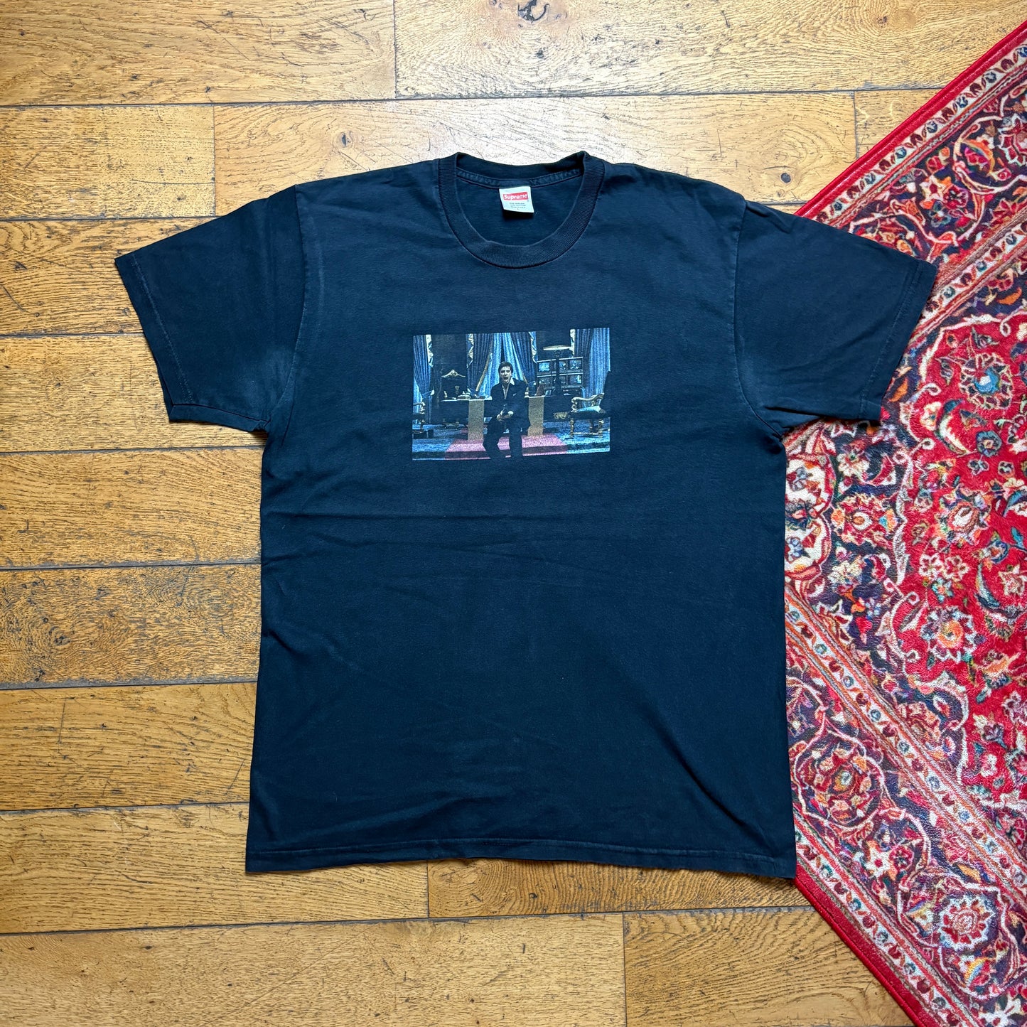 Vintage Supreme Black Scarface Graphic T-Shirt - M