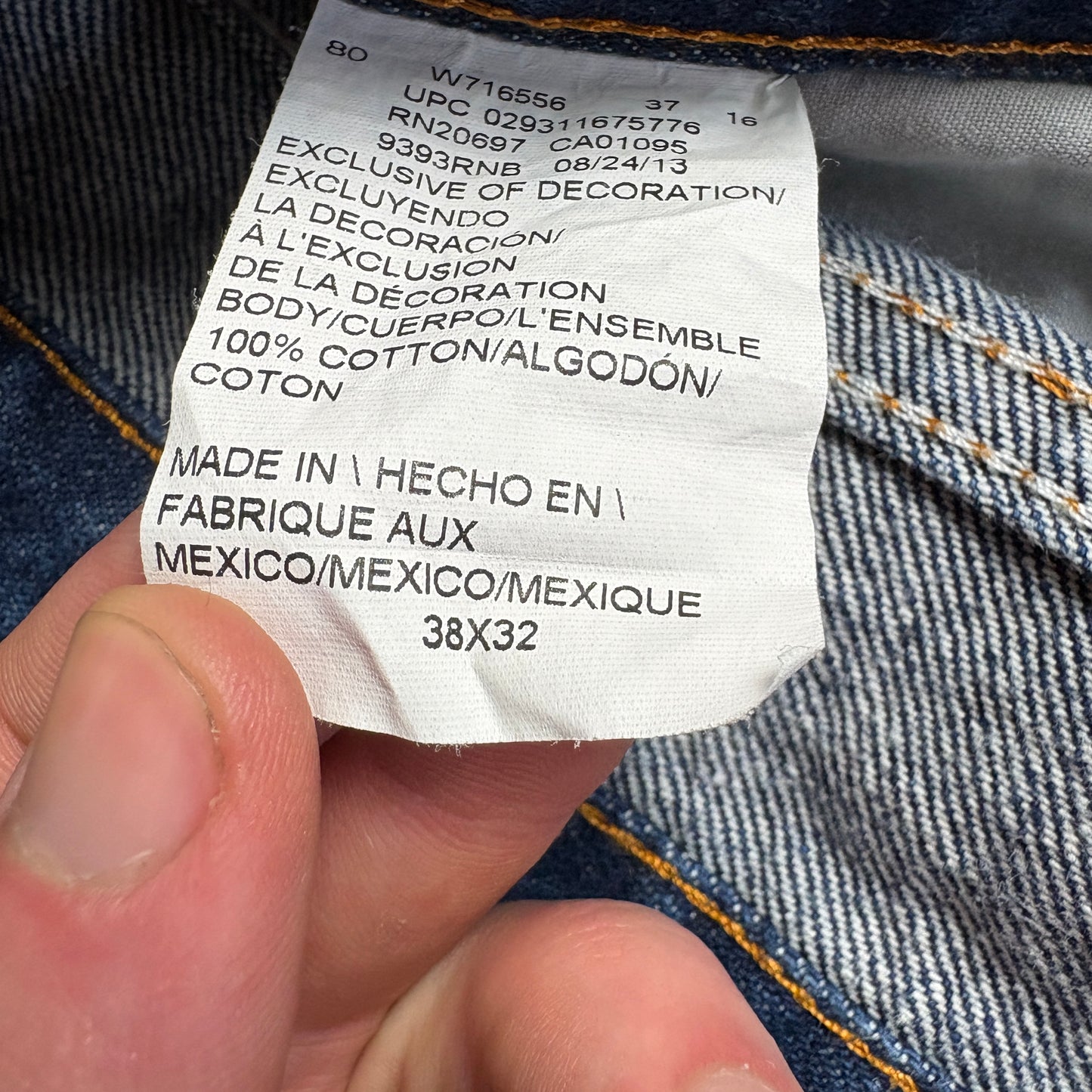 Vintage Dickies Workwear Carpenter Baggy Blue Jeans - 38L