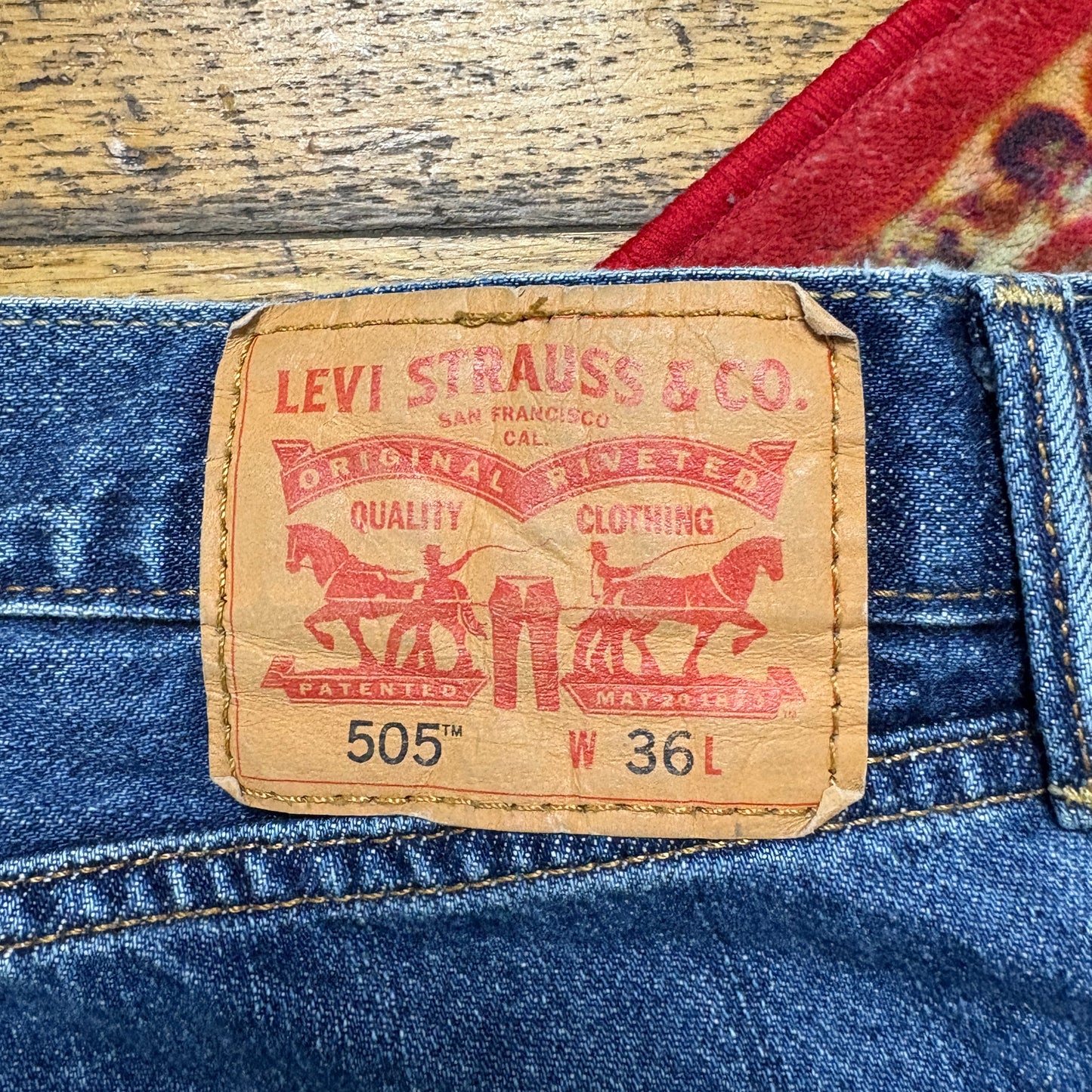 Vintage Levis 505 Blue Denim Shorts - 36