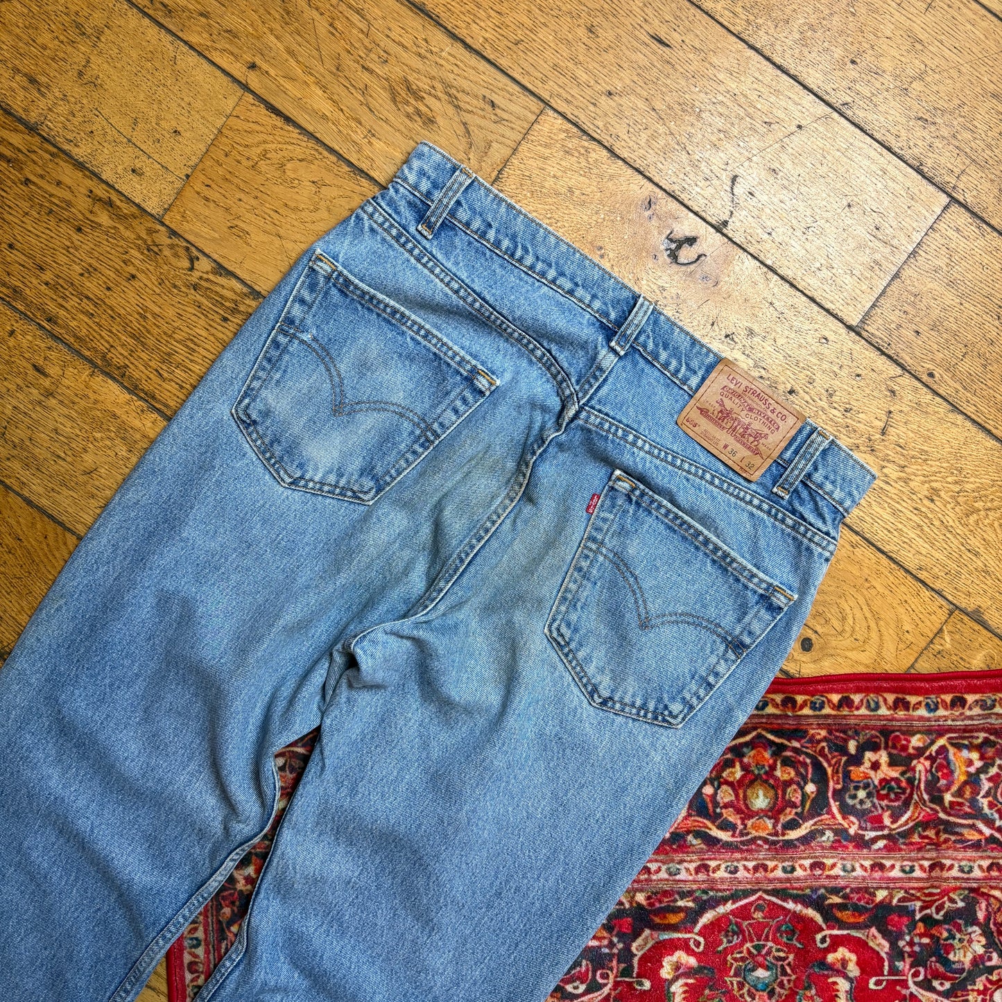 Vintage Levis 505 Straight Blue Denim Jeans - 36R