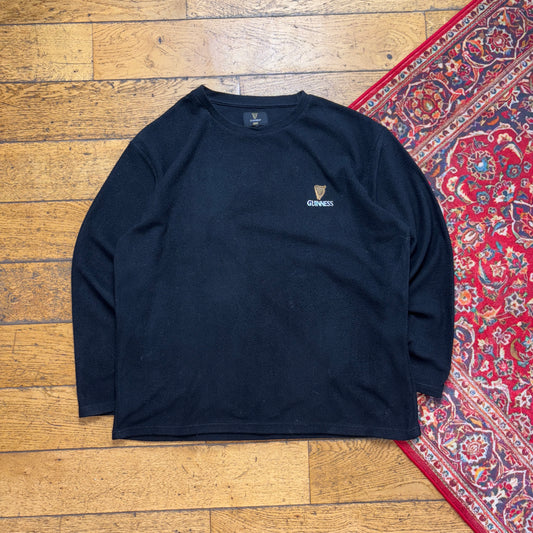 Vintage Guinness Black Fleece Embroidered Sweatshirt - L