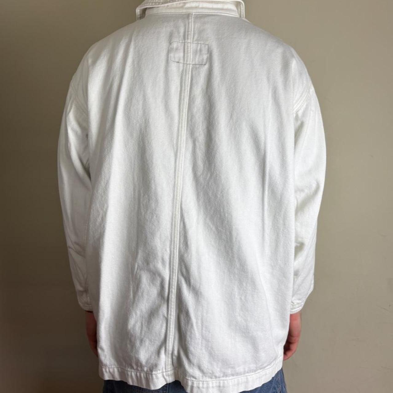 Vintage White Workwear Chore Utility Jacket - XL