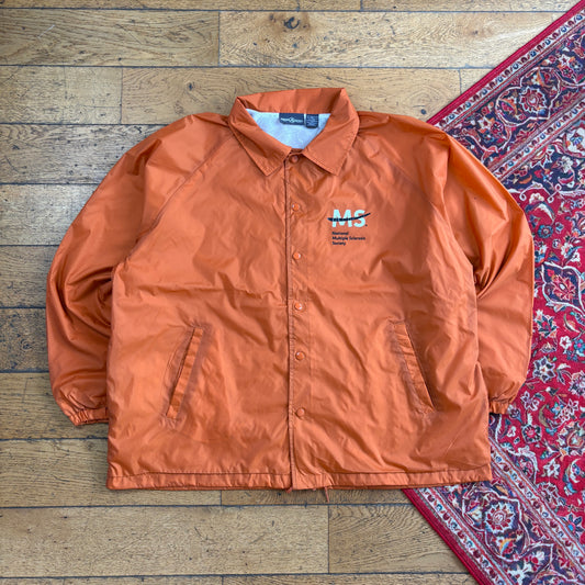 Vintage Orange Nylon Coach Harrington Jacket - XXL