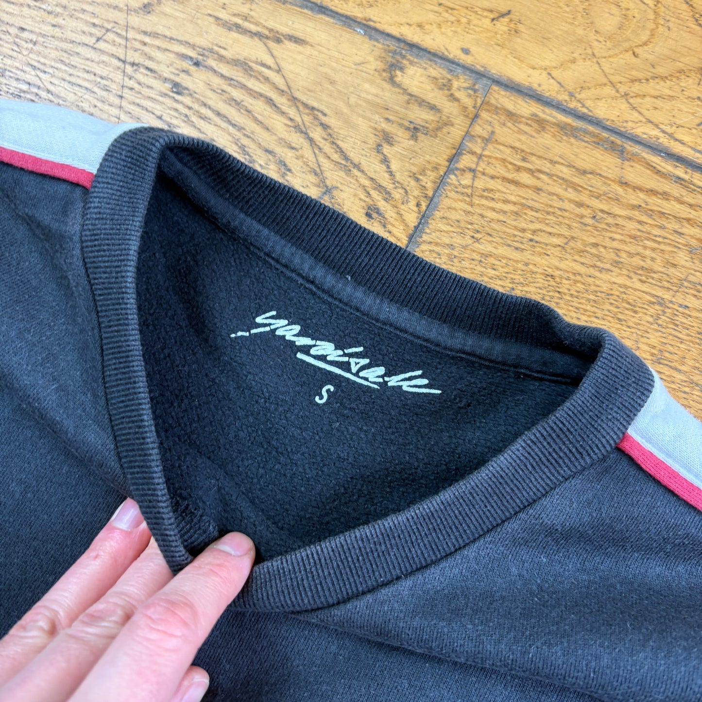 Vintage Yardsale Black YSL Spoof Embroidered Sweatshirt - M