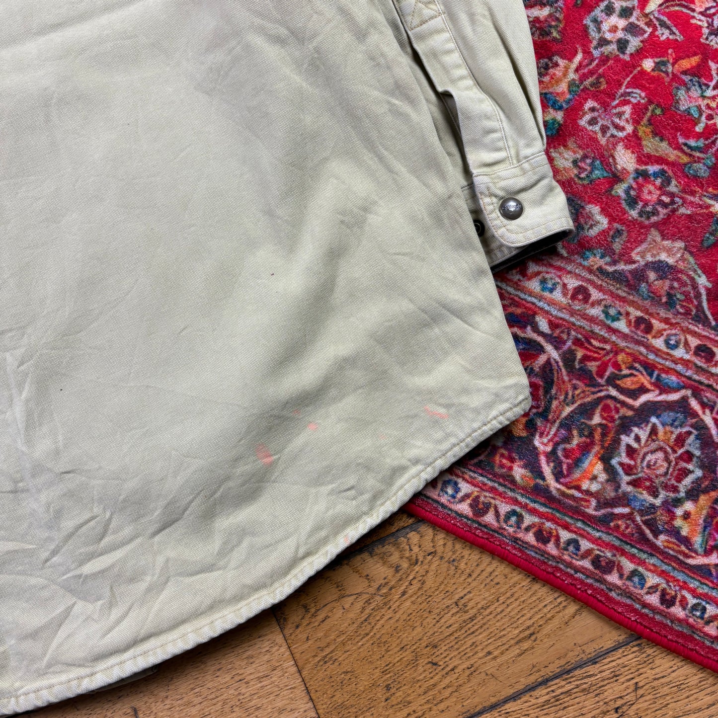 Vintage Carhartt Cream Chore Workwear Jacket - M