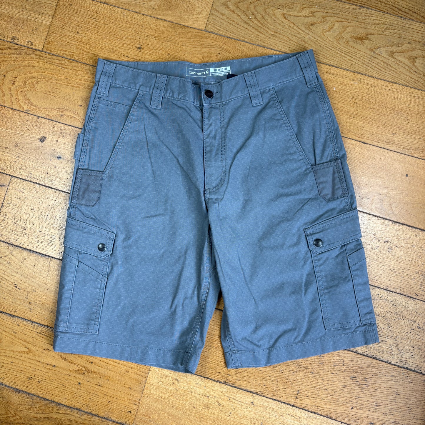Vintage Carhartt Workwear Grey Baggy Carpenter Shorts - 33