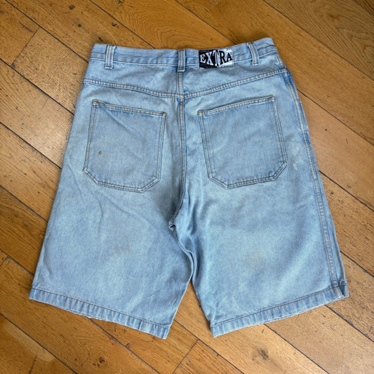 Vintage Extra Hip Hop Baggy Blue Shorts Jorts - 38