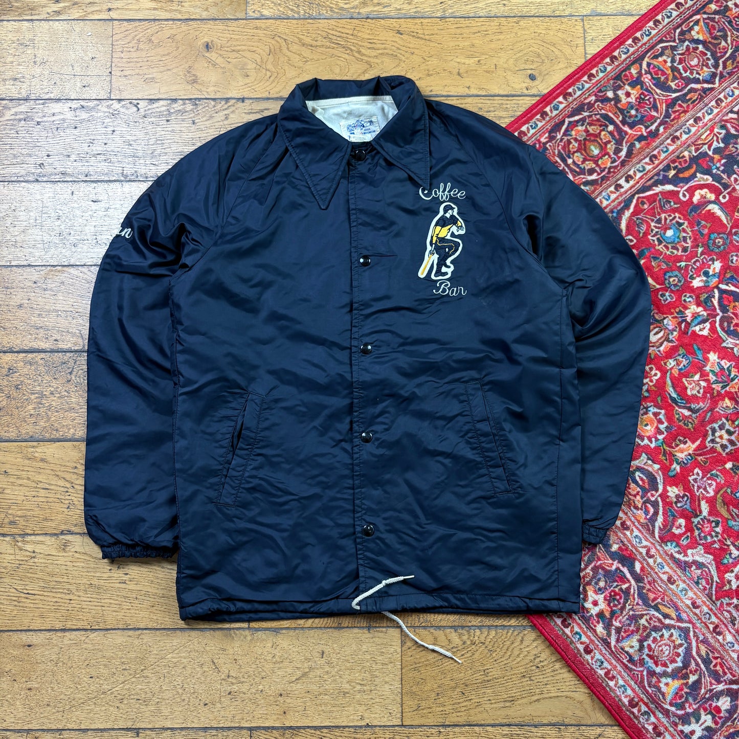 Vintage Black Nylon Coach Harrington Jacket - M