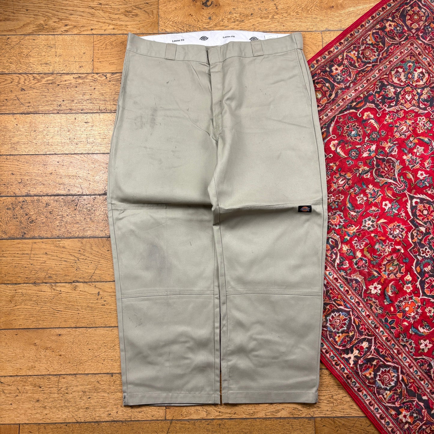 Vintage Dickies Cream 874 Skate Baggy Chino Trousers - 42