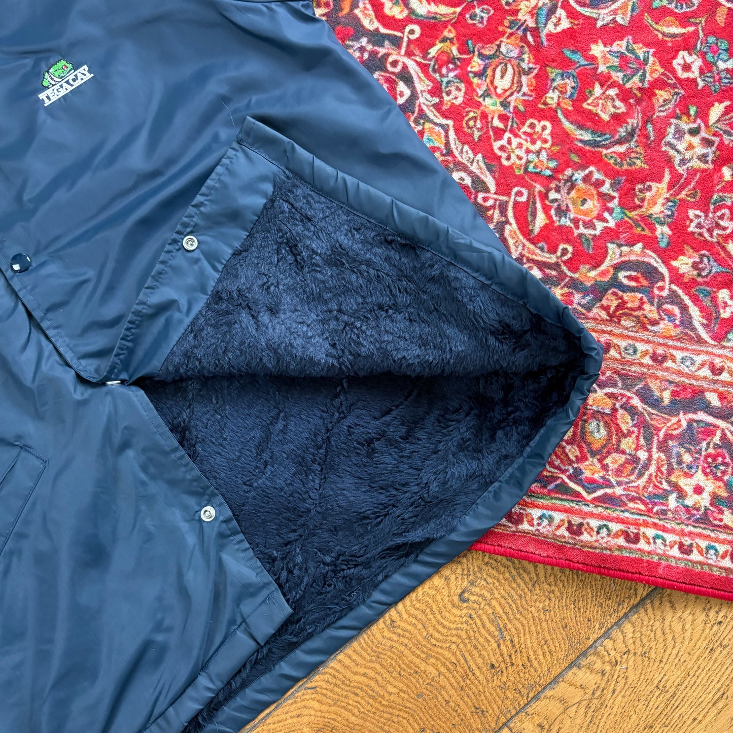 Vintage Navy Nylon Coach Harrington Jacket - L