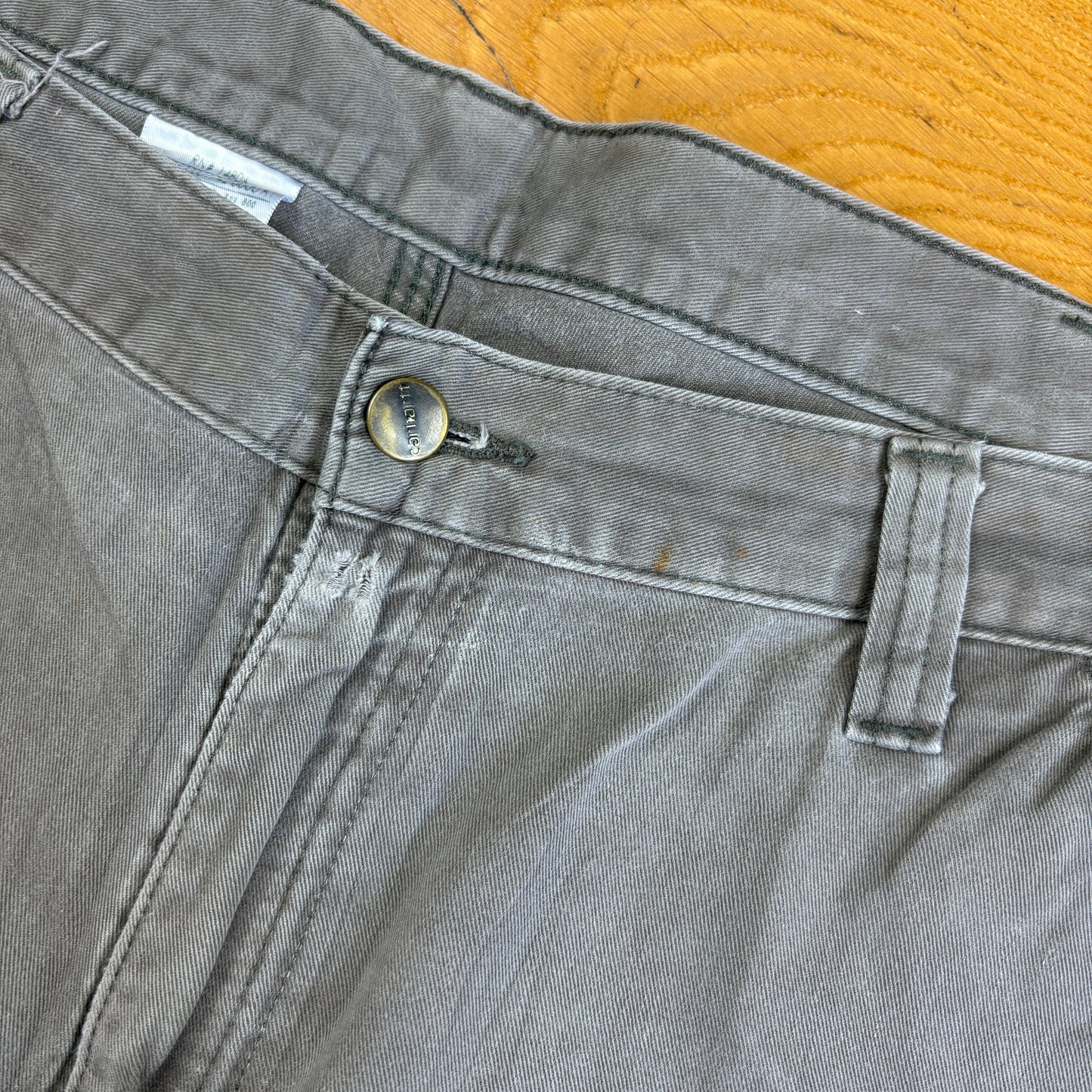 Vintage Carhartt Grey Workwear Baggy Carpenter Shorts - 38