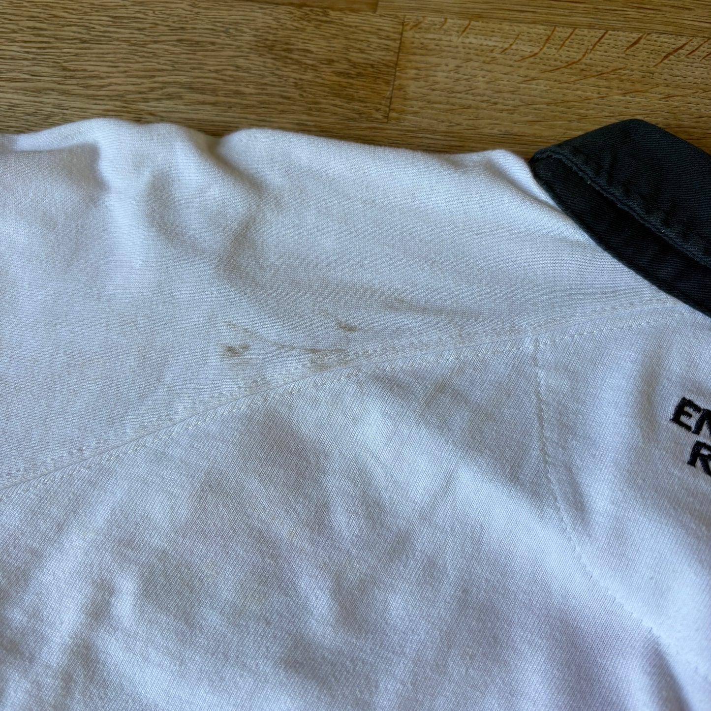 Vintage England White Womens Rugby Long Sleeve Polo Shirt - M
