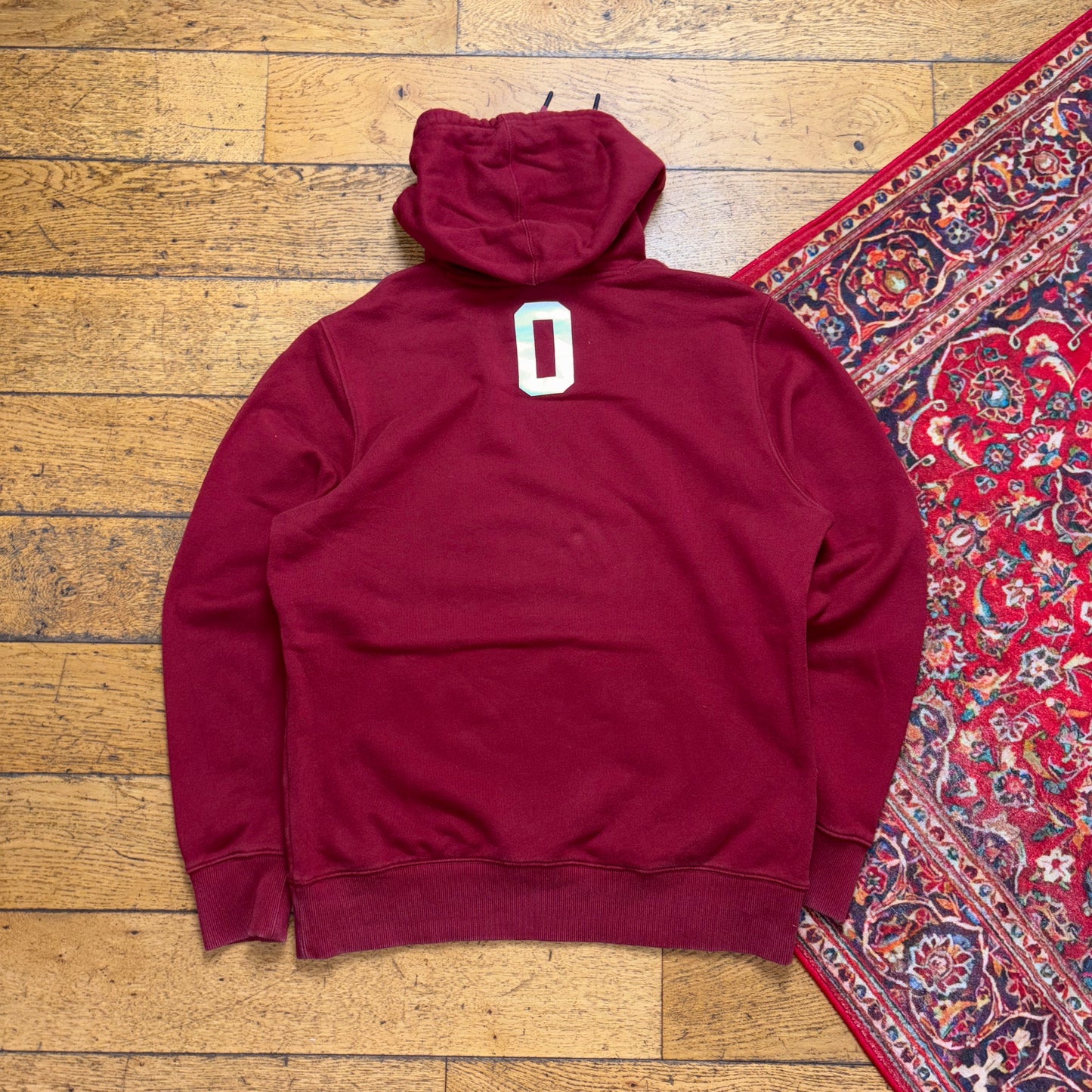 Vintage Oakley Burgundy Red Surfwear Hoodie Sweatshirt - L
