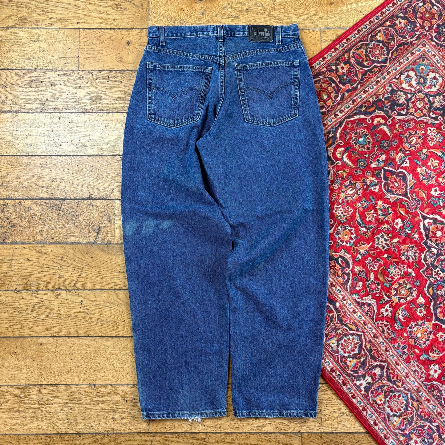 Vintage Levis Silver Tab 1998 Blue Hip Hop Baggy Jeans - 34