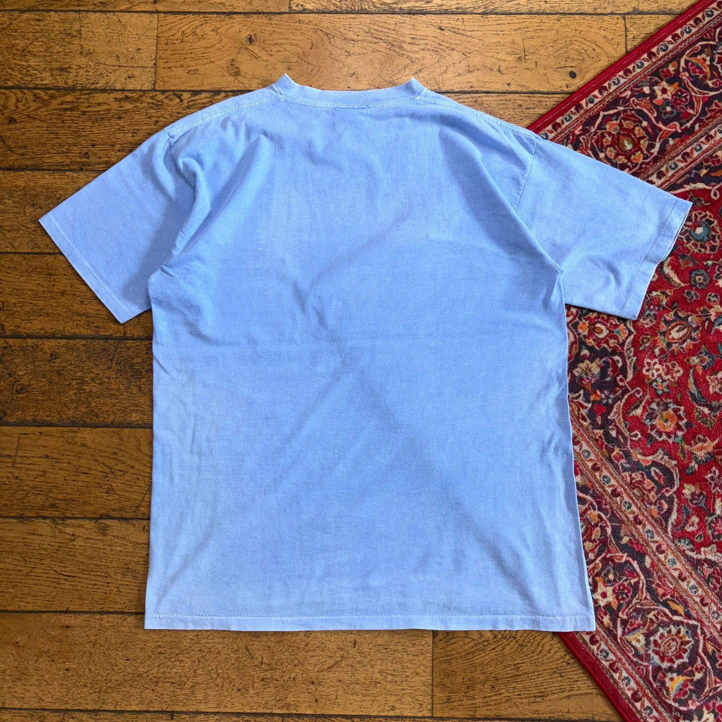 Vintage 90s Siesta Key Blue Flower Single Stitch Graphic T-Shirt - L