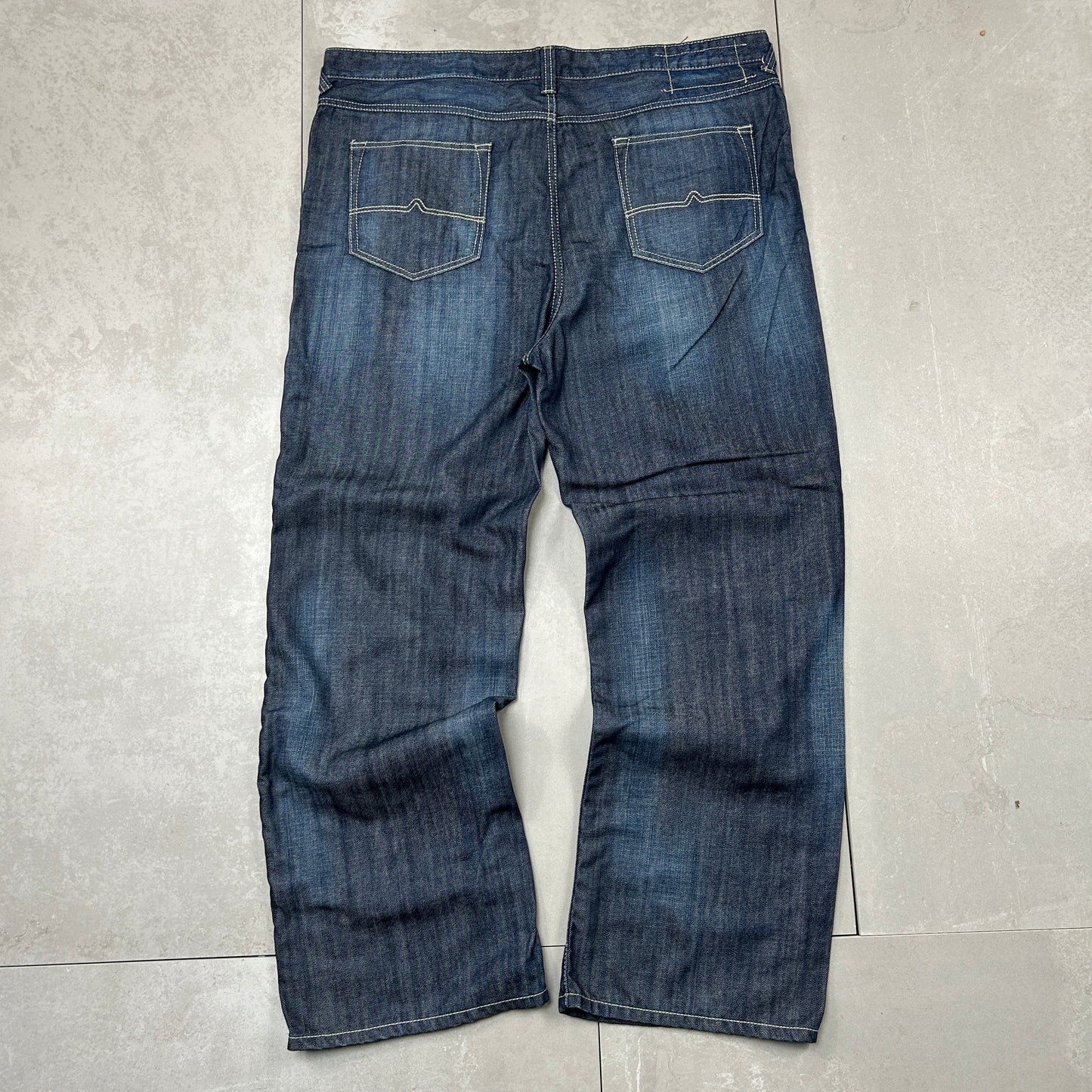 Vintage Ecko Embroidered Hip Hop Baggy Blue Jeans - 42