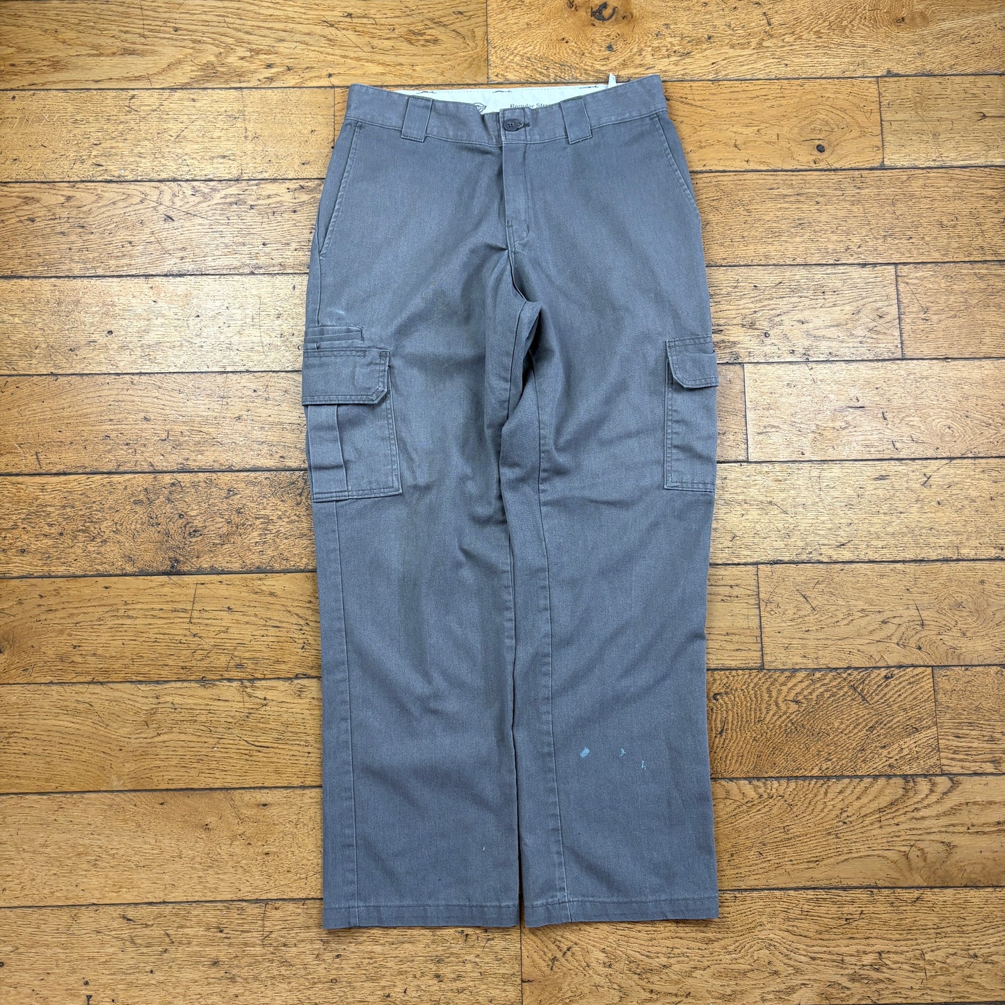 Vintage Dickies 874 Grey Skate Baggy Cargo Trousers - 32