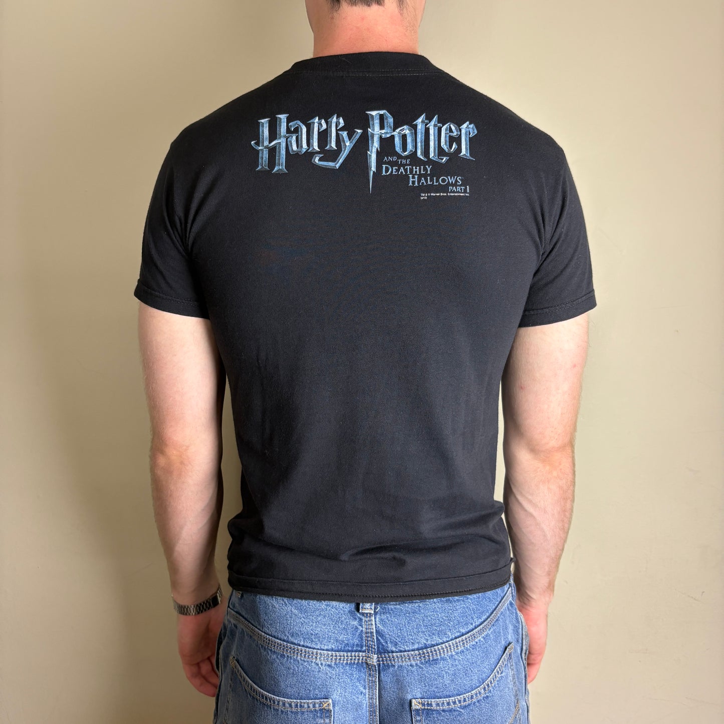 Vintage Harry Potter Deathly Hallows Black Promo Graphic T-Shirt - Womens Small
