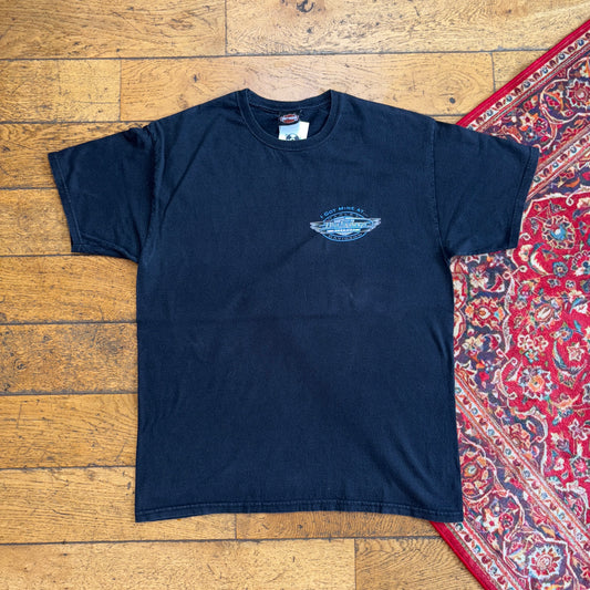 Vintage Harley Davidson Black Motorbike Graphic T-Shirt - M