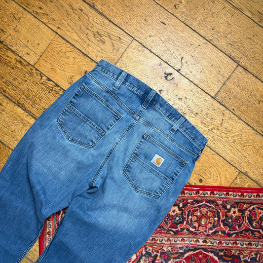 Vintage Carhartt Workwear Carpenter Straight Blue Jeans - 32R