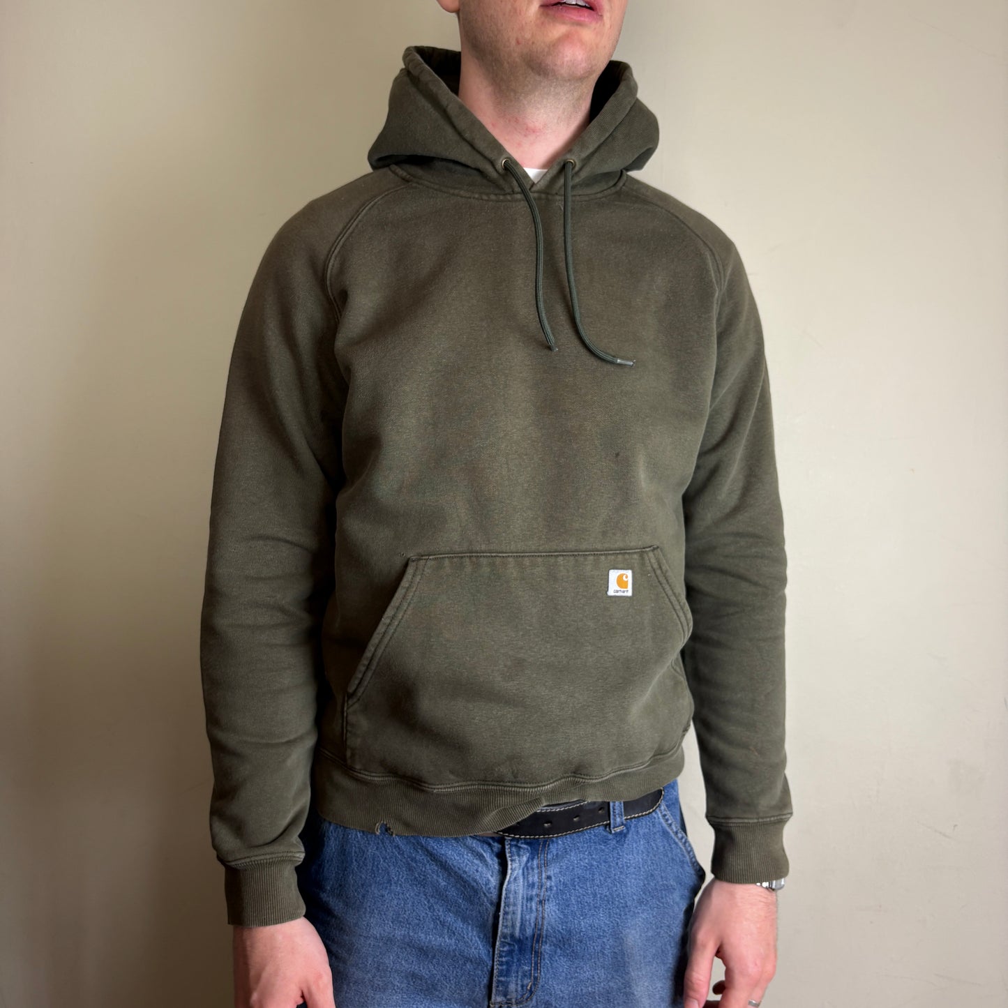 Vintage Carhartt Green Womens Hoodie Sweatshirt - M