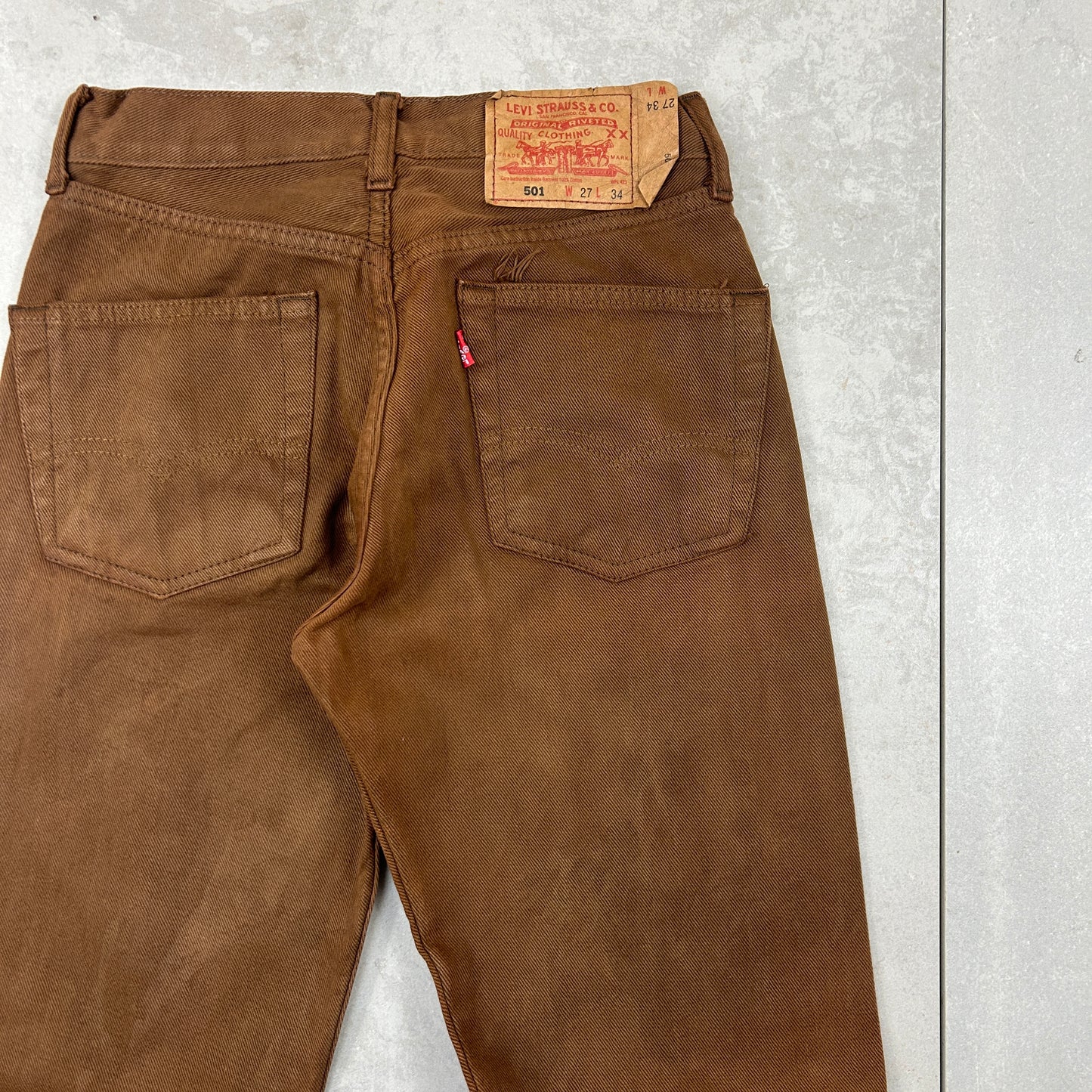 Vintage Levis 501 Straight Brown Denim Jeans - 26 / size 6