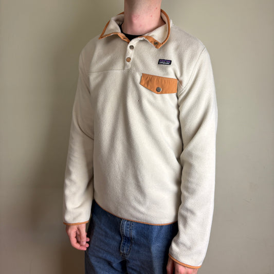 Vintage Patagonia Cream Fleece Synchilla Sweatshirt - M