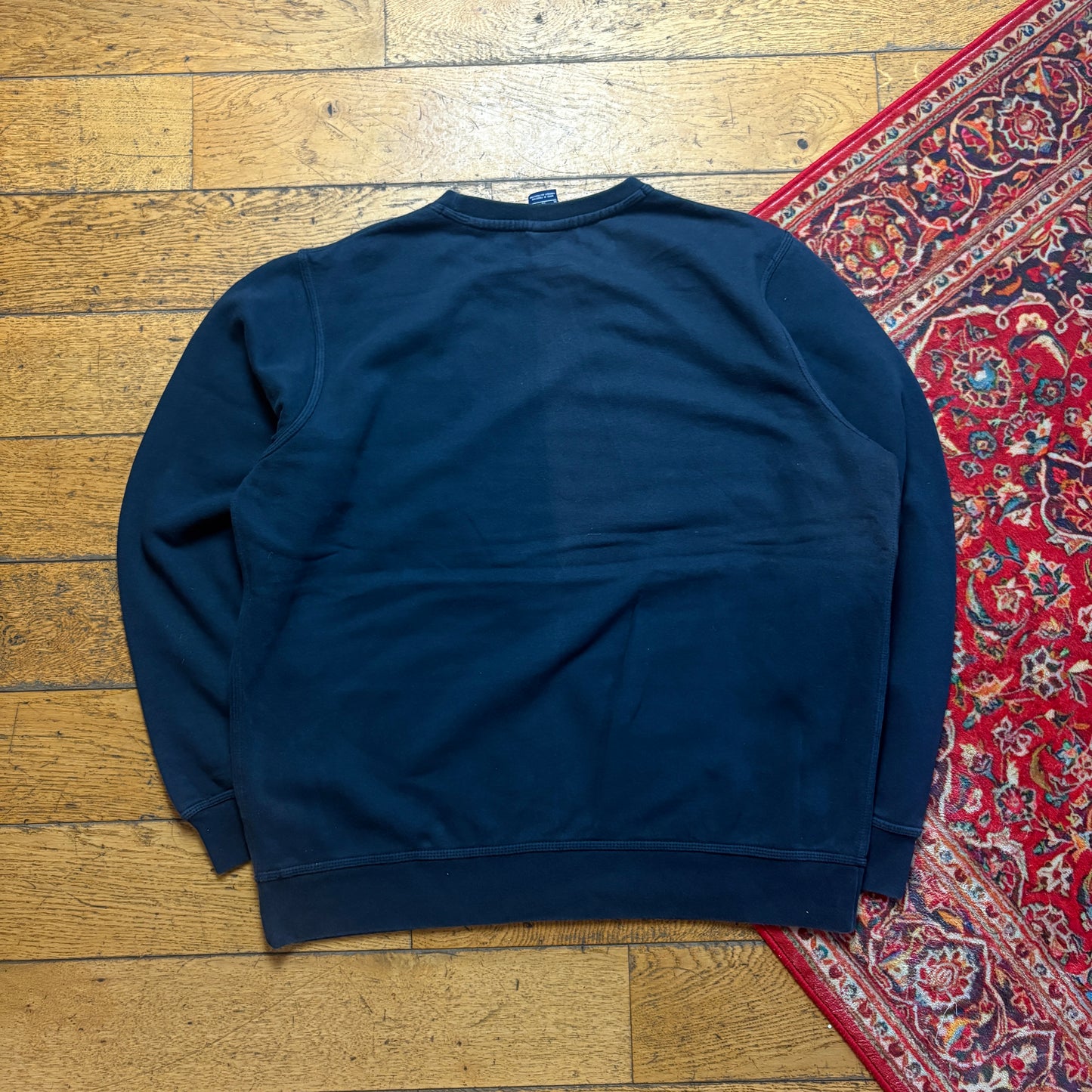 Vintage Nike Swoosh Dark Navy Embroidered Sweatshirt - XL