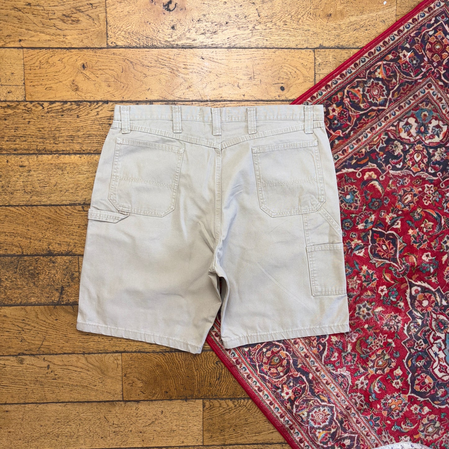 Vintage Wrangler Cream Carpenter Baggy Shorts - 42