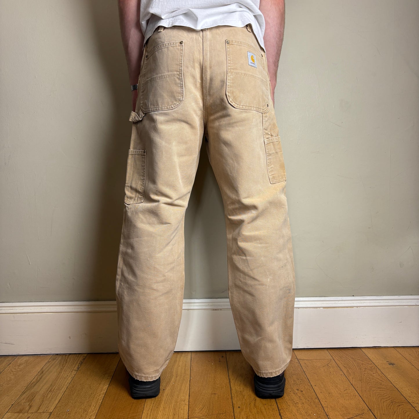 Vintage Carhartt Workwear Brown Double Knee Carpenter Baggy Trousers -