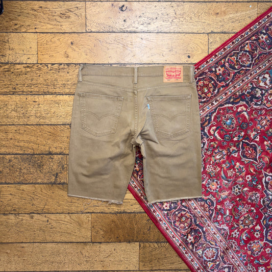 Vintage Levis 511 Slim Brown Denim Shorts - 36