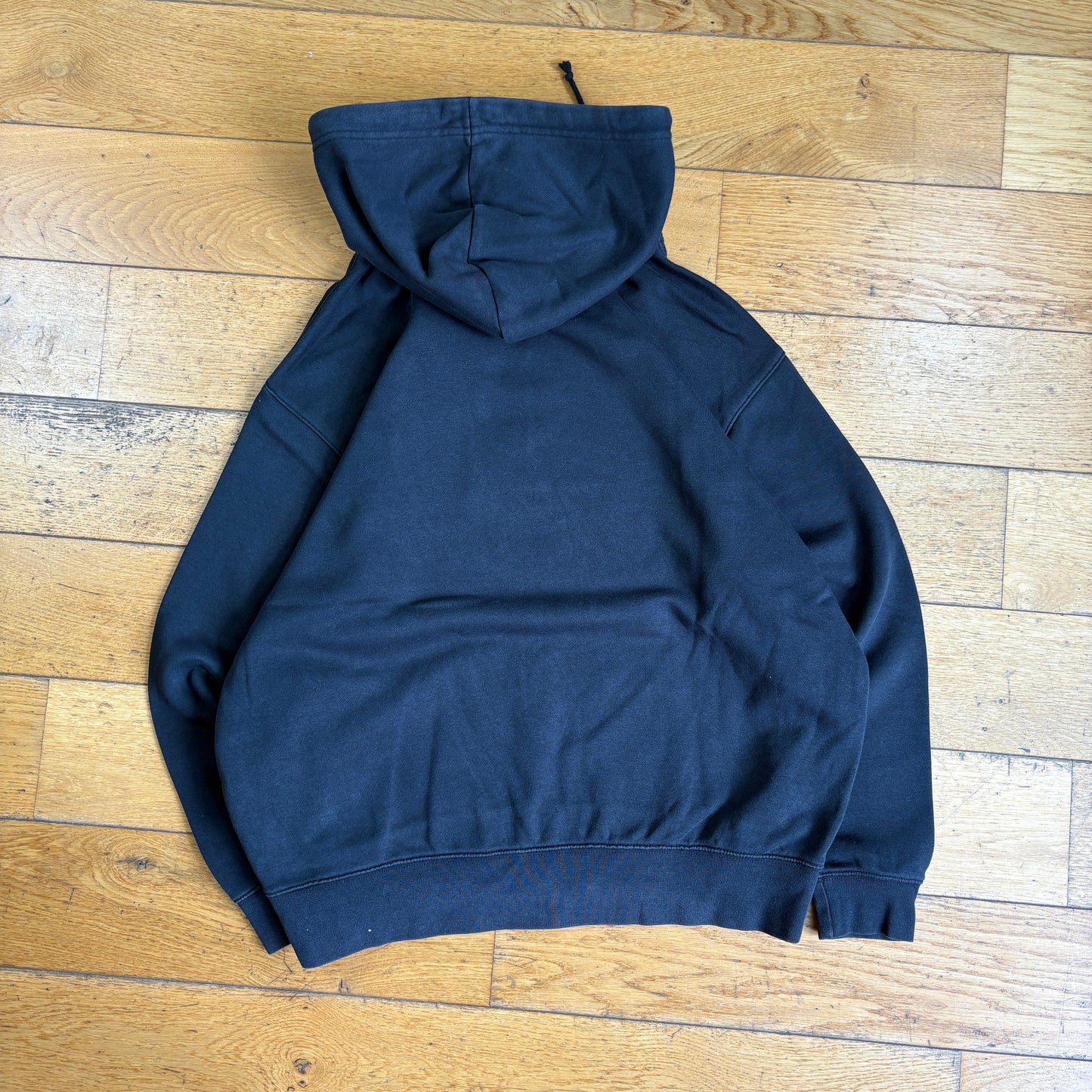 Vintage Nike Centre Swoosh Black Embroidered Hoodie Sweatshirt - XS