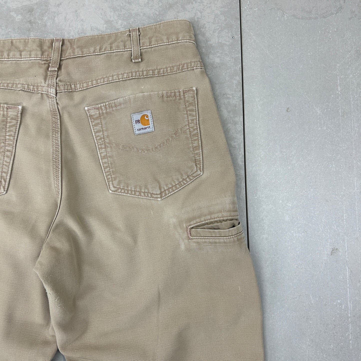 Vintage Carhartt Brown Workwear Carpenter Baggy Trousers - 34