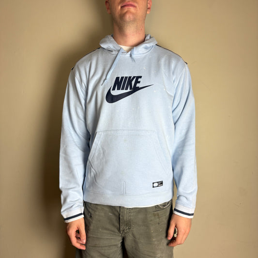 Vintage Nike Y2K Baby Blue Hoodie Sweatshirt - M