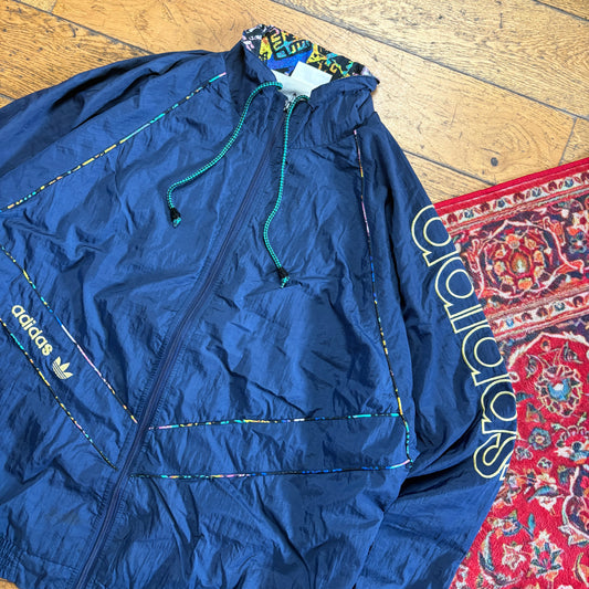 Vintage 90s Adidas Navy Tracksuit Track Shell Windbreaker Jacket - 2XL