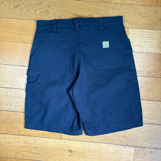 Vintage Carhartt Navy Workwear Baggy Carpenter Shorts - 36