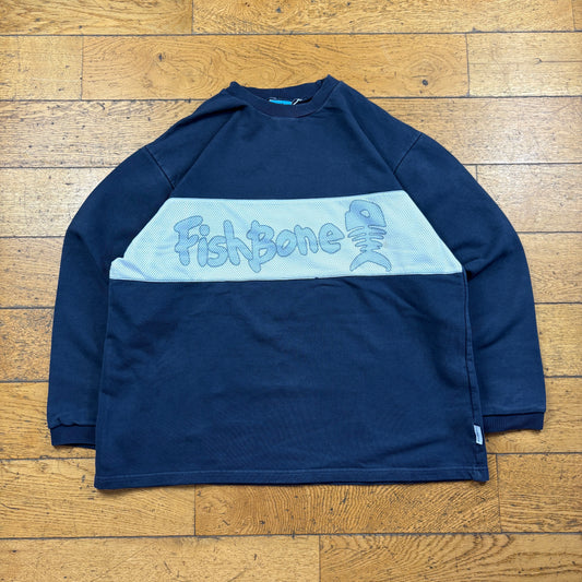 Vintage Fishbone Surfwear Navy Sweatshirt - XL