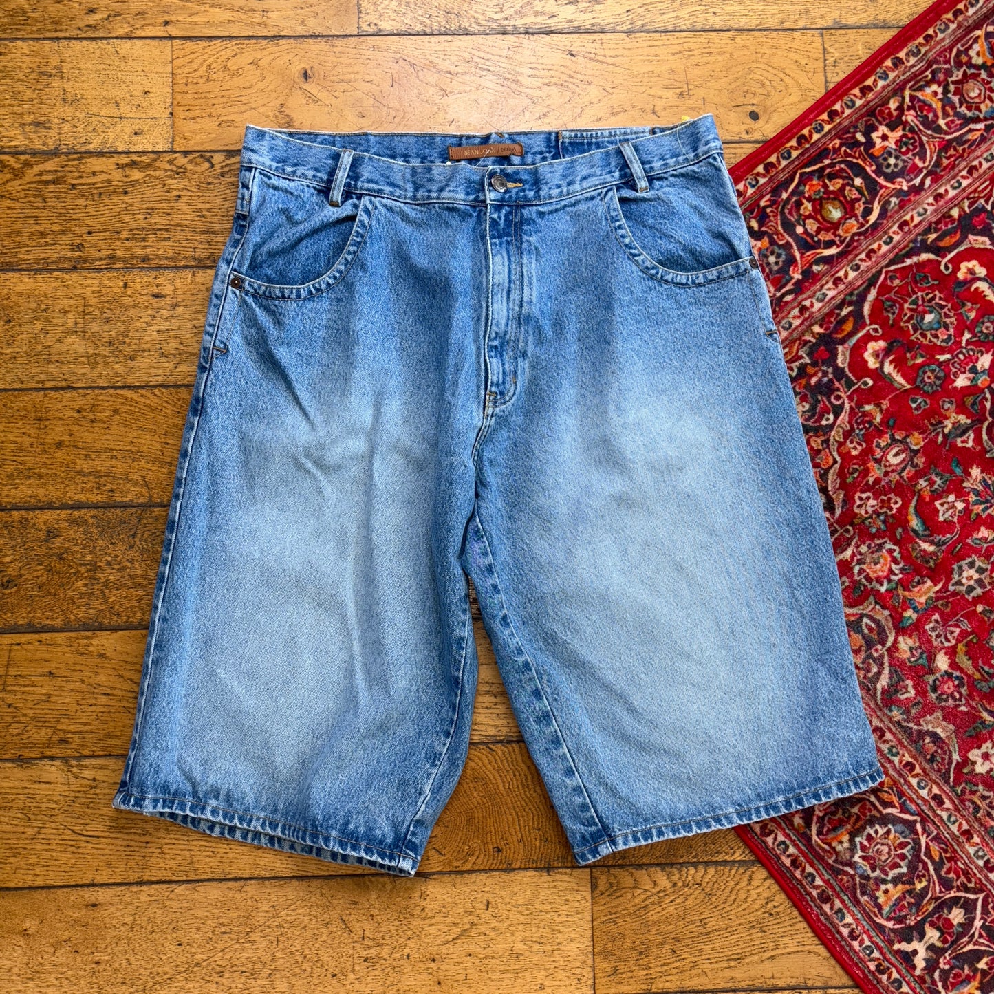 Vintage Sean John Embroidered Blue Hip Hop Baggy Shorts Jorts - 40