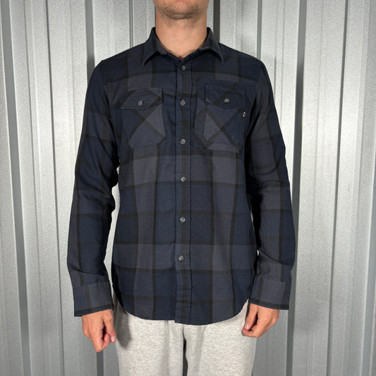 Oakley Grey Black Check Plaid Flannel Shirt - S