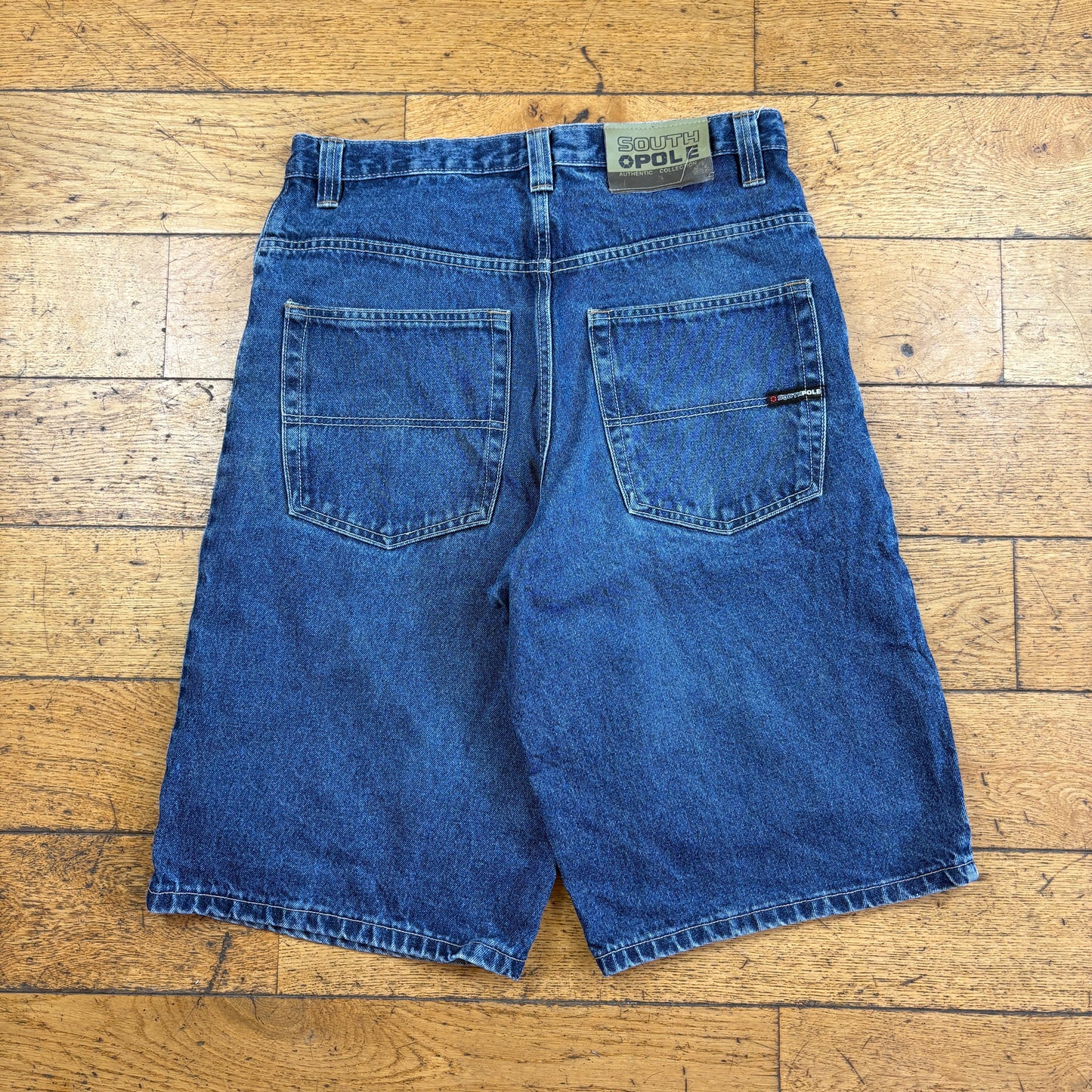 Vintage Southpole Embroidered Blue Hip Hop Baggy Shorts Jorts - 33