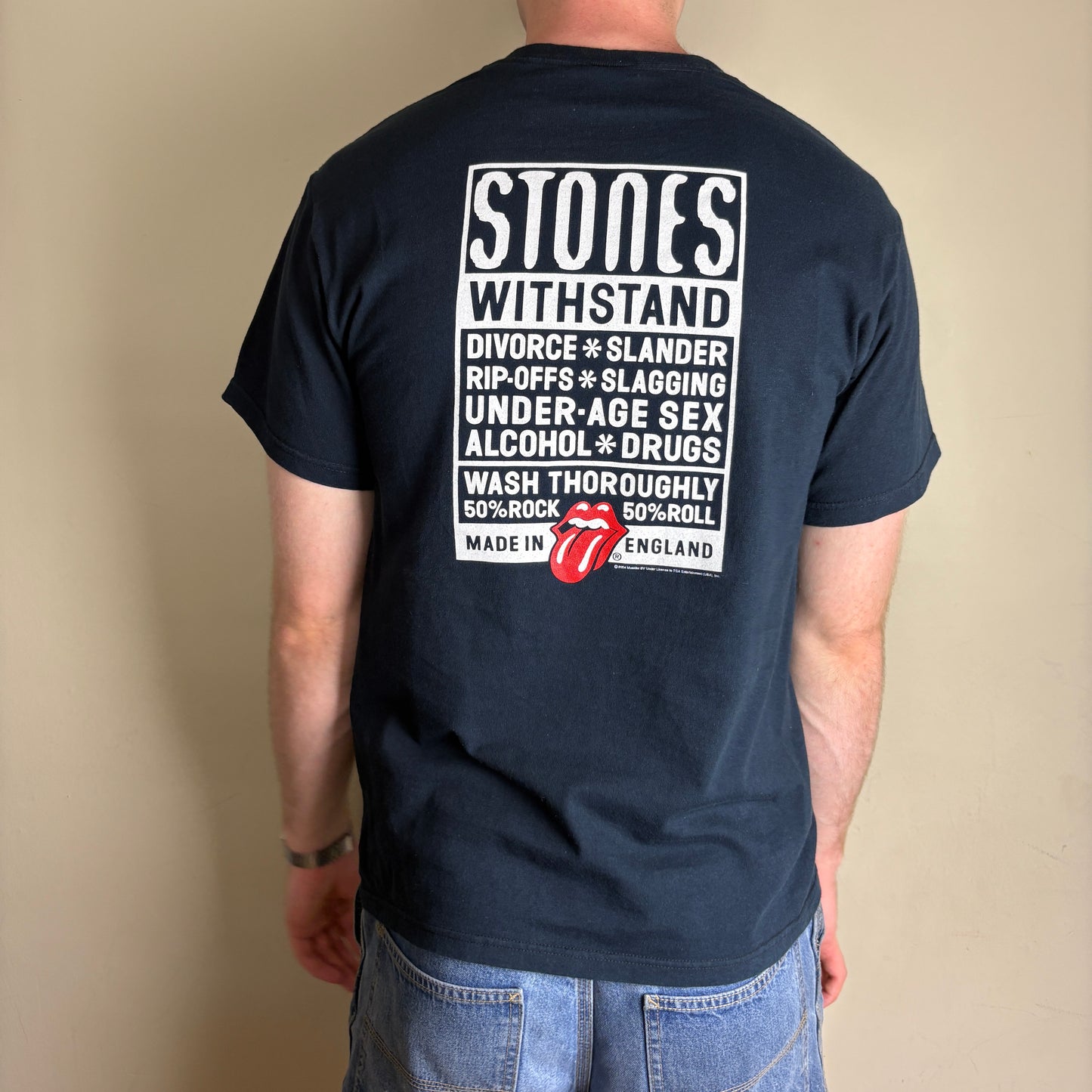 Vintage 2004 Rolling Stones Black Band Tee Graphic T-Shirt - S
