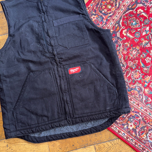 Vintage Milwaukee Black Workwear Carhartt Style Gilet Vest - M