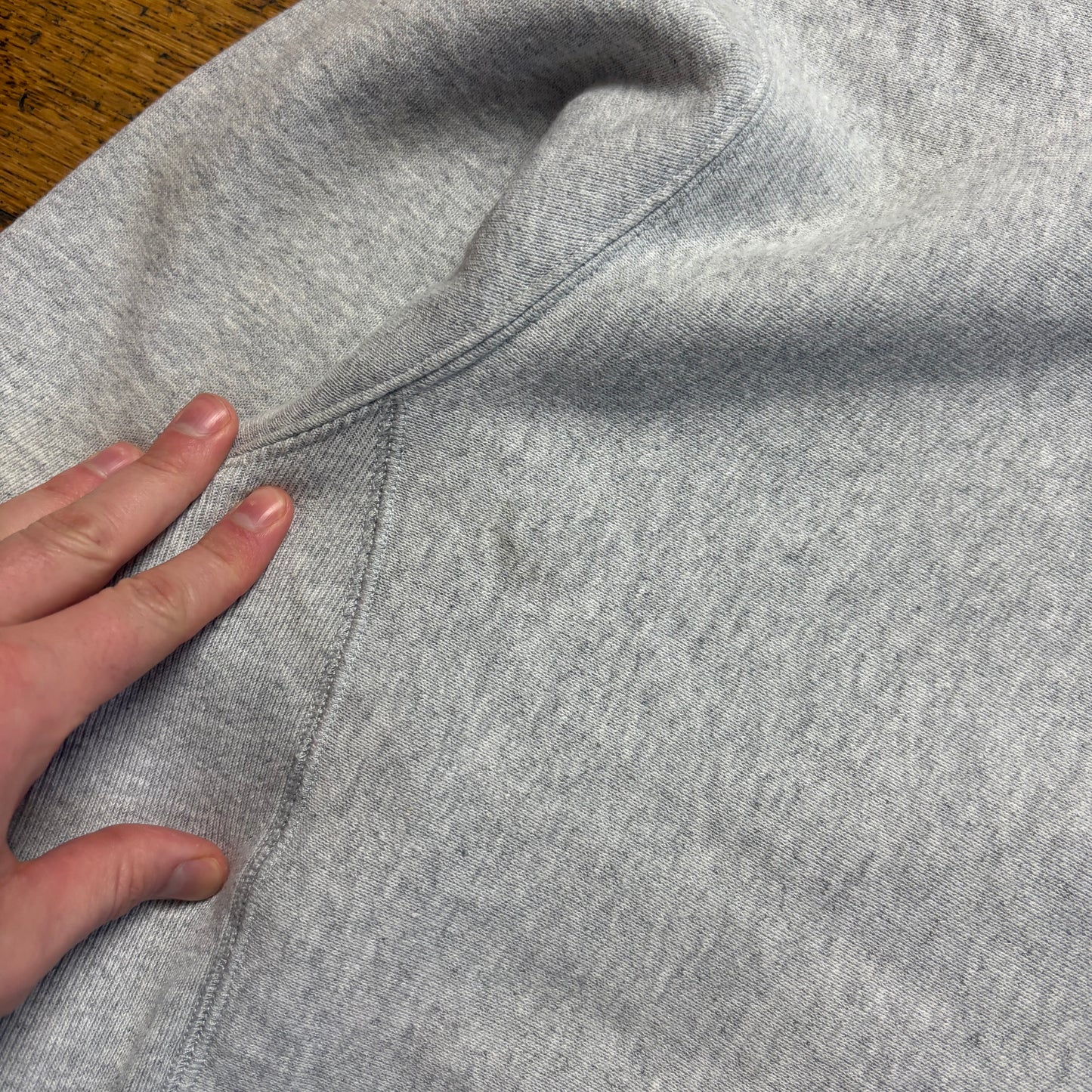 Vintage Champion Grey Quarter Zip Embroidered Sweatshirt - M