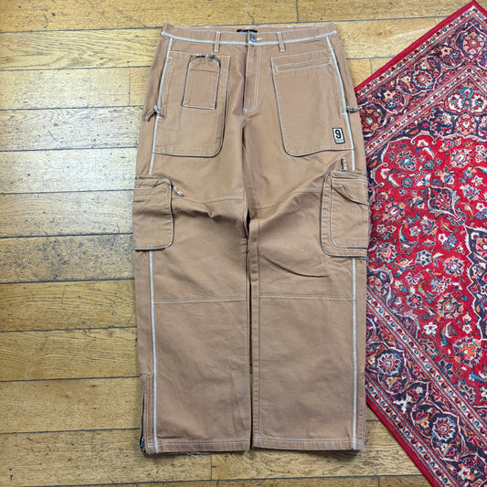 Vintage Sean John Y2K Hip Hop Carpenter Brown Trousers - 40