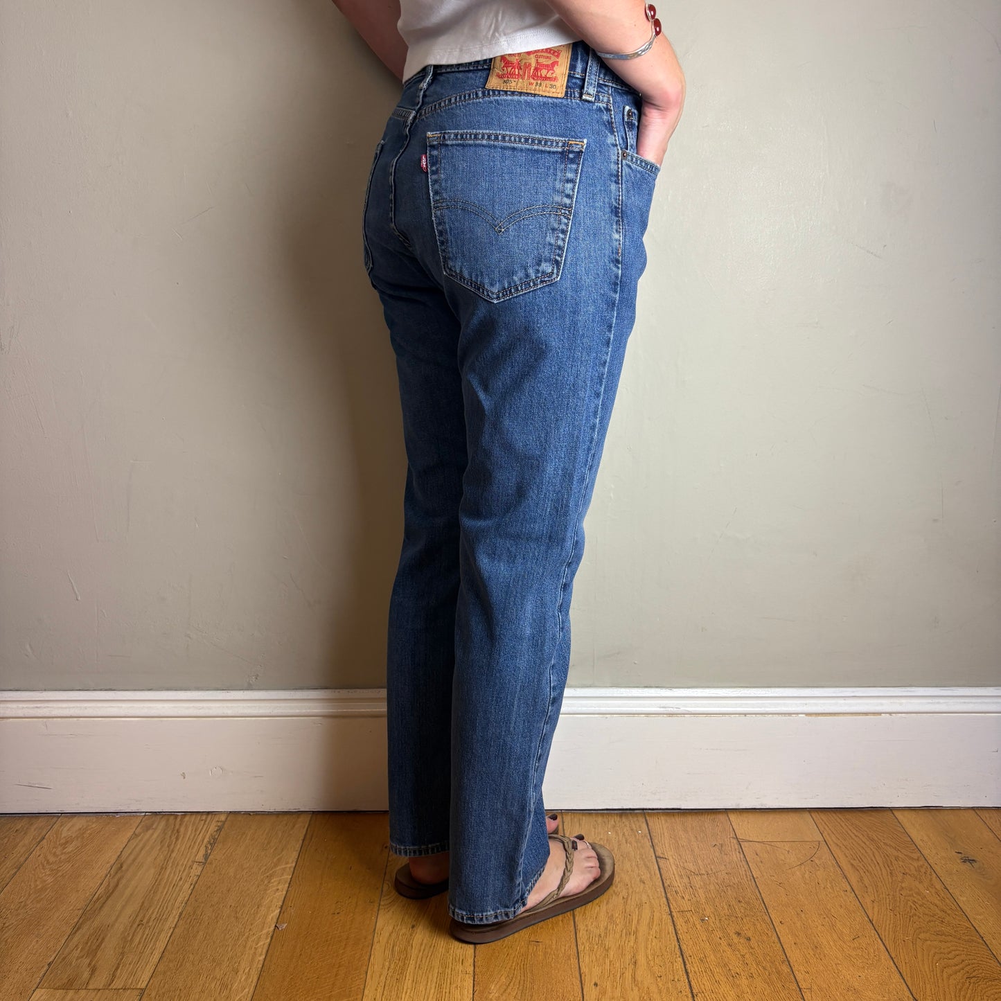 Vintage Levis 505 Straight Blue Denim Jeans - 33S