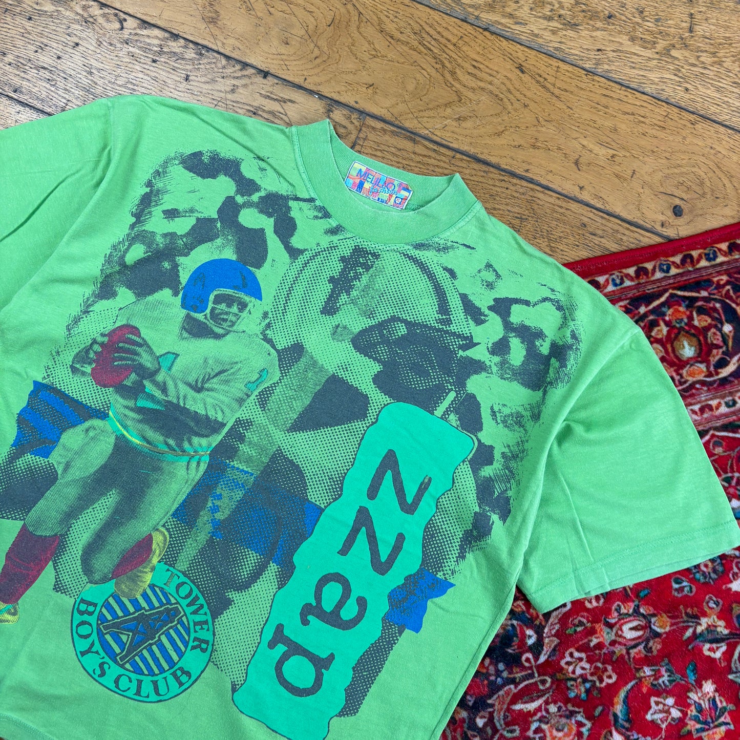 Vintage 80s Green NFL Graphic T-Shirt - L