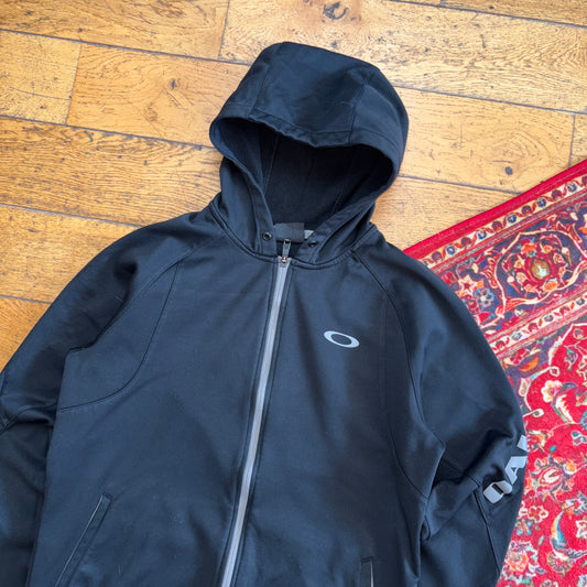 Vintage Oakley Black Gorpcore Zip Sports Hoodie Sweatshirt - M
