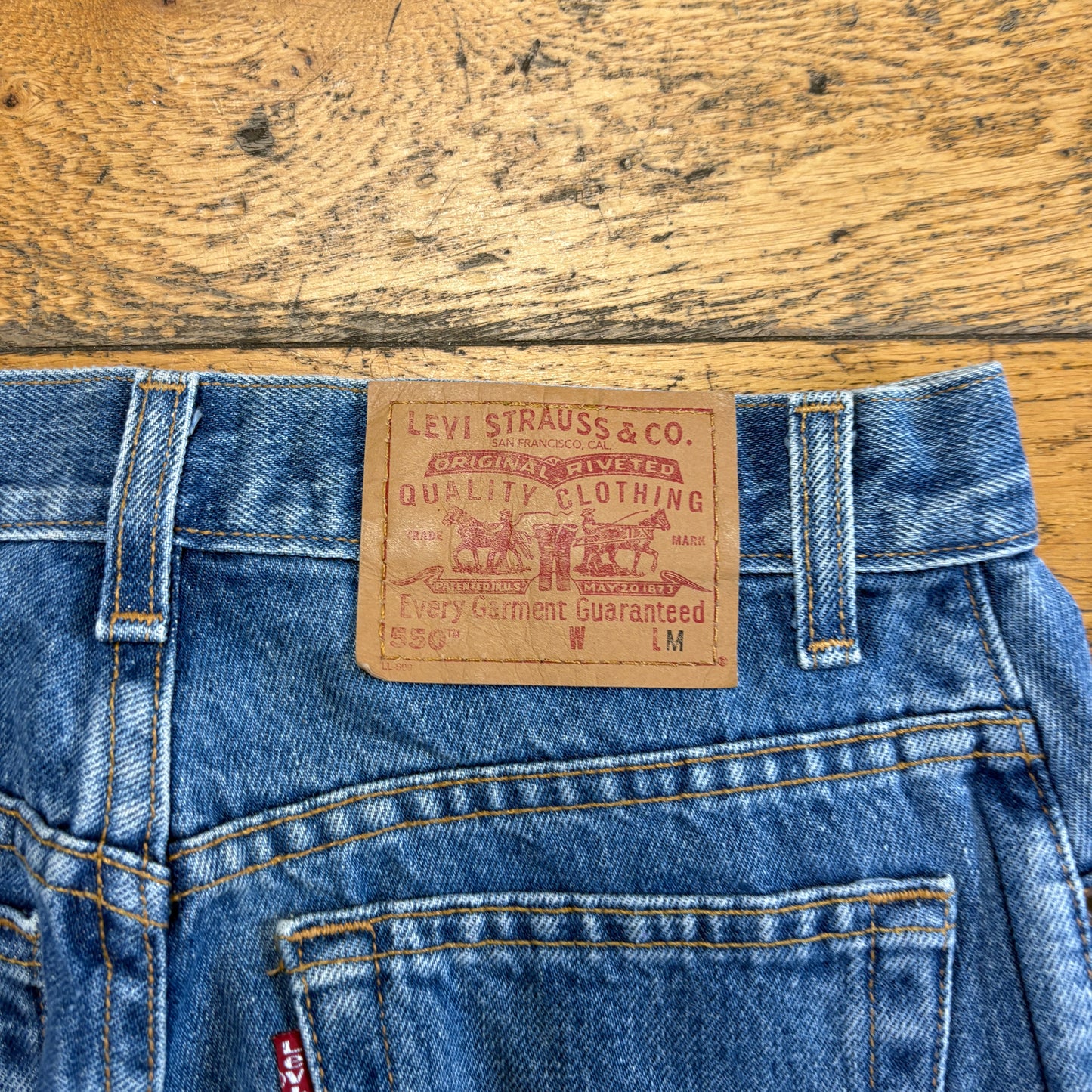 Vintage Levis 550 Womens Baggy Tapered Blue Denim Jeans - Size 8