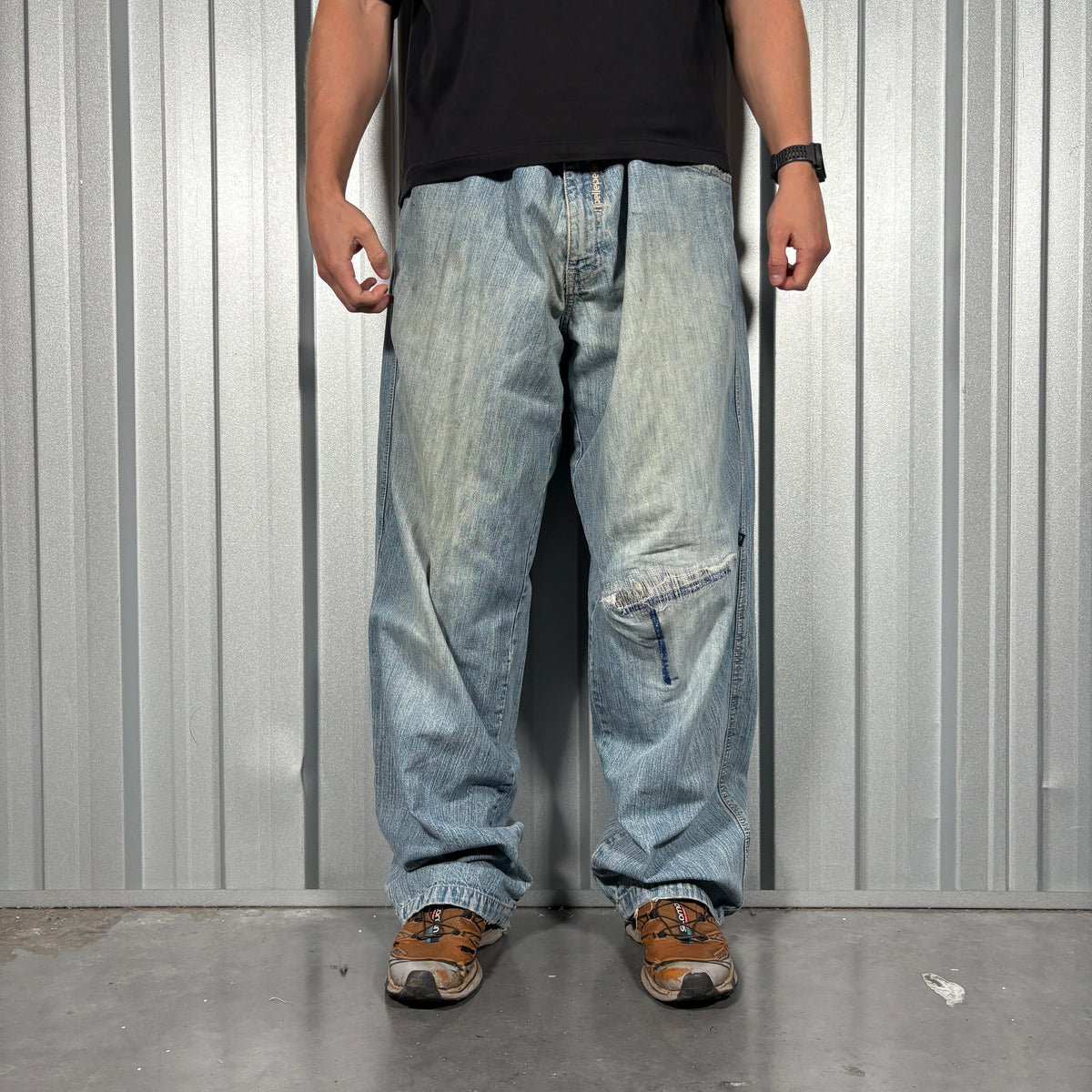 Pelle Pelle Blue Baggy Y2K Hip Hop Jeans - 38R