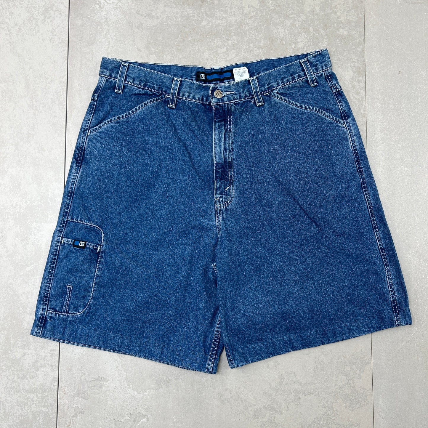 Vintage Levis L2 Hip Hop Baggy Blue Shorts Jorts - 36